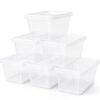 Yakydesign 12 Pack Classroom Storage Bins Book Bins for Classroom, Clear