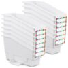 Yakydesign Classroom Book Bins Set of 12 Versatile Storage Organizers Sturdy Magazine and Binder Holders for Classroom Teachers School Supplies Library Organization（White）