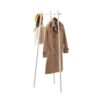 YAMAZAKI Home Tower Tri-Post Coat Rack – Freestanding Steel Coat Tree With Side Pegs, 3-Leg Standing Coat Hanger For Entryway, Hallway, Bedroom, 60" - Steel