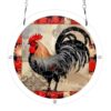 YANENDIE Acrylic Jigsaw Puzzle, Vintage Rooster Suncatcher Puzzle