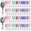 Yaomiao 100 Pack Retractable Badge Holder Reel with Clip,13 Colors