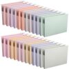 Yaomiao 24 Pack Hanging File Folders, 3 Pleats,Fresh Color