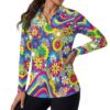 Yaosyuorus Women's Long Sleeve Polo Shirts,Quick Dry Workout Tops