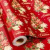 Yarcony Red Christmas Wrapping Paper for Girls Women, 17 Inch X 33Feet