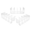 Yardenfun 3pcs Shoe Rack, 32cm Ps Stackable Four Compartment Organizer