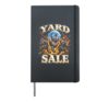 Yard Sale Skiing Raccoon Funny Winter Wipeout Hardcover Journal, Black