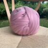 Yarn Knitting 1000g/Ball Thick Chunky Yarns Super Bulky Arm Knitting Wool Roving Knitted Blanket Hand Knit Spinning Crochet Sewing Wool Yarns (Color : Red) (Gray Pink)