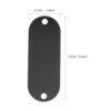 YARNOW 30pcs Black Aluminum Alloy Oval Name Plates with Dual-hole Design for Easy Installation, Blank Surface for Engraving, for Office and Outdoor Environments, Nurse Badge and Door Name