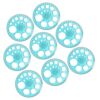 YARNOW 8pcs Portable 360 Degree Protractor and Circle Stencil Ruler Made of Sturdy Plastic for Precise Angle Measurement and Circle Drawing in School Learning and Geometry Studies