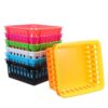YARNOW 8pcs Small Plastic Basket Stationery Holder for Desk Organizer