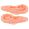YARNOW Silicone Human Ear Model for Piercing Practice and Jewelry Display, Soft Reusable Ear Mold with Realistic Feel, Flexible Training Tool for Beginners