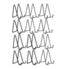 Yayiing 12 Pack 6 Inch Metal Plate for Display Matte Black Easel Stand for Sign Books Small Picture Frame Holders for Collectibles Plaques for Home Use