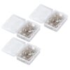 Ycauty 300pcs Clear Thumb Tacks with Head Decorative Push Pins for Home Office Organization Stainless Steel