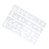 Ycauty 8-Piece Hollow Painting Template for Craft Projects, Safe Plastic Stencils for Walls and Furniture, Easy to Clean Design (Surprise Party (8 Photos/Set))