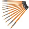 Ycauty Artist Brushes for Watercolor and Acrylic Painting, 24 Durable Nylon Wool Brushes for Students & Professionals