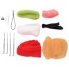 Ycauty Needle Felting Kit, DIY Cute Dog Craft for Beginner, Family Bonding, Non-Polluting Wool