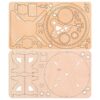 Ycauty Solar System Wooden Model Educational Toy STEM Learning Beech Wood Building Blocks Puzzle