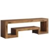 YCYEJO Modern Home Furnishings TV Stand for 32" to 65" TV, Living Room Bedroom Media Console Table | Open Storage Entertainment Center for Living Room Entryway, Rustic Brown,Open Storage Cabinet