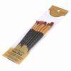 YDuupxe 7pcs Paint Brush Set, Nylon Hair Artist Brushes with Wooden (Black)