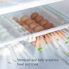 YDuupxe Egg Storage Rack, PP ABS Rolling Egg Storage Container with 21 (B)