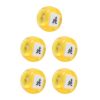 Yechiry Mahjong Dice Set 5 Pcs Durable Chinese Characters Dice for Board Games and Teaching Props (Shiny Yellow)