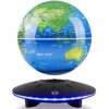Yegvea Magnetic Levitation Globe, Levitating Globe Lamp World Map Floating & Spinning in the Air for Educational Piece for Kids (blue, 6 inch)