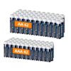 Yelikex AAA 42 & AA 42 Carbon Batteries 1.5V, Combo Value Pack Carbon Batteries