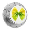 Yellow Colorful Bow Kitchen Timer for Cooking with Magnetic Back