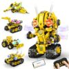 Yerloa Robot Building Kit STEM Gifts for Ages 8-13 with App & Remote Control, 5 in 1 Building Set Coding Robotic Toys for Ages 6 7 8 9 10 11 12 Years Old Boy Girl Easter Birthday Gifts (673pcs)
