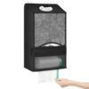 YESSWLQ 2-in-1 Plastic Bag Holder for Grocery Bags Wall Mount Grocery Bag Dispenser with Trash Bag Storage, Large Capacity Oxford Cloth Organizer for Kitchen Pantry