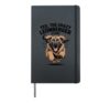 Yes, the crazy Leonberger is Mine Cartoon Pup Pet Dog Breed Hardcover Journal, Black