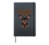 Yes the crazy Pinscher is mine Cartoon Min Pin Pet Dog Breed Hardcover Journal, Black