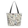 YHGFFDLI Daily Shoulder Bag Vintage Blue Brown Floral Print Handbag