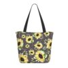 YHGFFDLI Supermarket Carry Tote Watercolor Sunflower Art Print Day Bag