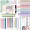 YIBONIKA 63PCS Stationery Set, Aesthetic School Supplies with Pencil Case