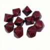 Yiju 10 Pieces Polyhedral 10-Sided Game Dice, Color to 3