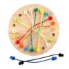 Yiju Children Game Rope String Untangling Toy Brain Teaser Reasoning Challenge Wooden Construction for Parent Child Interaction and Skill Practice Suitable