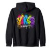 Yikes Colorful Graffiti Dripping Paint Street Art Zip Hoodie