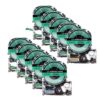 YILMVANY 12mm Black on Green Label Tape SC12GW LK-4GBP Compatible with LabelWorks 400 Label Maker