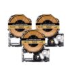 YILMVANY 3PK 12mm Label Tape Black on White for Label Maker SM12ZW LK-4KBP 1/2 Inch Cassette LW-300