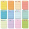 Yinder 24 Pcs Sticky Notes Gift Bulk 4 x 6'',Light Color,Appreciation