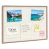 YINGXUN Small Felt Bulletin Board with Brown Felt Frame, 14"x10"