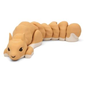 Yipintang 3D Printed Creature Flexible Animals - 6 Inches Fidget Animal for Desk Décor (Big Tail Squirrel)