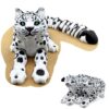Yipintang 3D Printed Creature Flexible Animals - 8.4 Inches Fidget Animal for Desk Décor (Snow Leopard)