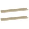 Yisssmeng Wall Shelves 2 Pcs Sonoma Oak MDF Floating Display Ledge 23.6"