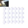 Yiwview Suction Cups for Car Windshield Sunshade, 24PCS Clear Plastic Suction Cup Hooks with Pull Rings, Strong Vacuum Holders for Window Kitchen Bathroom Office