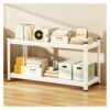 YJEUZCD Floor Standing Kitchen Shelf Microwave Stand Adjustable Storage Rack
