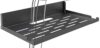 YJNBEST Foldable Wall Mount Router Shelf 14" W x 8" D Metal WiFi Modem Holder with Cable Hole & Heat Vents, Space Saving Floating Wall Bracket for Router, Modem, TV Box, Mini Projector