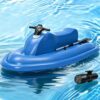 YMAOMAO Seated Floating Pool Motor Boat, Upgraded 2-Person Inflatable Jet Boat, 500 W 700 W Brushless Electric Water Surf Boat, Inflatable Foldable Motorboat, Water Inflatable Boat 500W16Ah