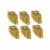 Ymiko 6 Pack Golden Cheerleading Pom Poms Set - 6pcs Durable Elastic Cheer Poms for Sports Events Parties & Dances - Customizable Wrist Flowers (Gold)